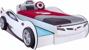 CARBED Кровать-машина Coupe с выдвижной кроватью White 20.03.1310.00 в Колыване - kolyvan.mebel54.com | фото
