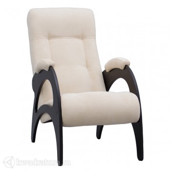 Кресло для отдыха Неаполь Модель 9 без лозы (Венге-эмаль/Ткань Ваниль Verona Vanilla) в Колыване - kolyvan.mebel54.com | фото