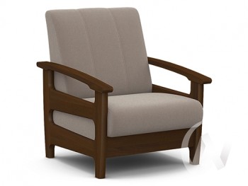 Кресло для отдыха Омега (орех лак/CATANIA COCOA) в Колыване - kolyvan.mebel54.com | фото