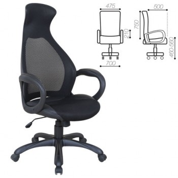 Кресло офисное BRABIX Genesis EX-517 (черное) в Колыване - kolyvan.mebel54.com | фото