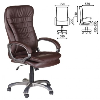 Кресло офисное BRABIX Omega EX-589 (коричневое) в Колыване - kolyvan.mebel54.com | фото
