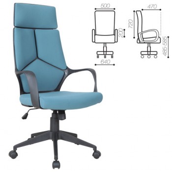 Кресло офисное BRABIX Prime EX-515 (голубая ткань) в Колыване - kolyvan.mebel54.com | фото