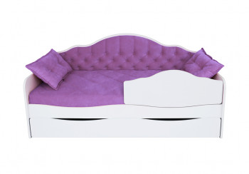 Кровать 180 серии Иллюзия Лайт 1 ящик 32 Фиолетовый (подушки) в Колыване - kolyvan.mebel54.com | фото