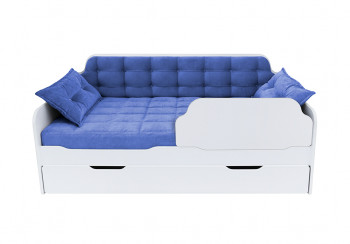 Кровать 180 серии Спорт Лайт 1 ящик 85 Синий (подушки) в Колыване - kolyvan.mebel54.com | фото