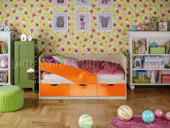 Кровать Бабочки 1,8м (Оранжевый металлик) в Колыване - kolyvan.mebel54.com | фото
