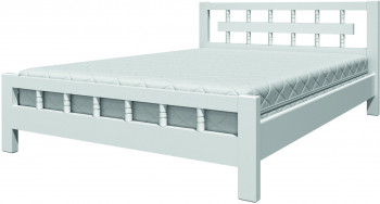 Кровать Натали-5 из массива сосны 1600*2000 Белый античный в Колыване - kolyvan.mebel54.com | фото