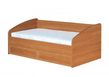 Кровать с ящиками с задней спинкой 900-1 без матраса Вишня Оксфорд в Колыване - kolyvan.mebel54.com | фото