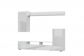 Мебель для гостиной МГС 4 (Белый/Белый глянец) в Колыване - kolyvan.mebel54.com | фото