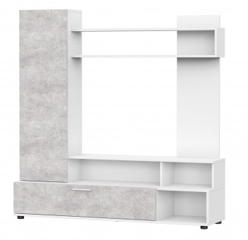 Мебель для гостиной "МГС 9" Белый / Цемент светлый в Колыване - kolyvan.mebel54.com | фото