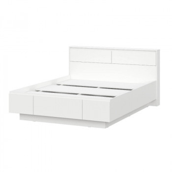 Модульная система "Одри" Кровать двойная (1,6х2,0) серия 3 Белый в Колыване - kolyvan.mebel54.com | фото