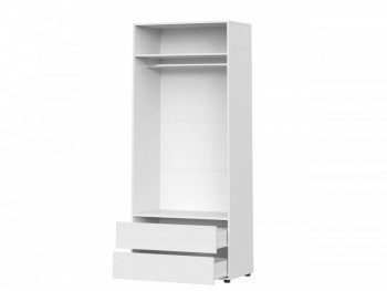 Модульная система "Токио" Шкаф двухстворчатый с двумя ящиками Белый текстурный / Белый текстурный в Колыване - kolyvan.mebel54.com | фото