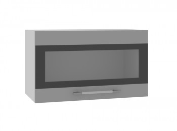 Ройс ГПГСФ 600 Шкаф верхний горизонтальный (Графит софт/корпус Серый) в Колыване - kolyvan.mebel54.com | фото