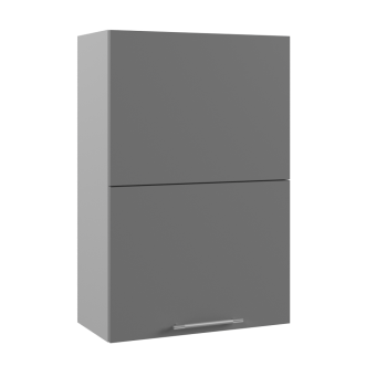 Ройс ПГПМ 600 Шкаф верхний Blum Aventos HF (Графит софт/корпус Серый) в Колыване - kolyvan.mebel54.com | фото