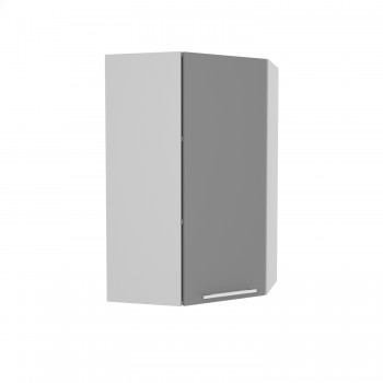 Ройс ВПУ 550 Шкаф верхний угловой высокий (Графит софт/корпус Серый) в Колыване - kolyvan.mebel54.com | фото
