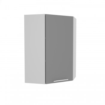 Ройс ВПУ 600 Шкаф верхний угловой высокий (Графит софт/корпус Серый) в Колыване - kolyvan.mebel54.com | фото
