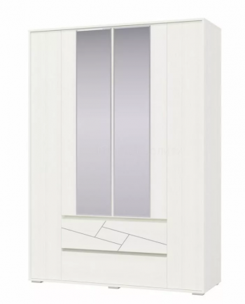 Шкаф 4-х дверный с ящиками Аделина 1600 Рамух белый в Колыване - kolyvan.mebel54.com | фото