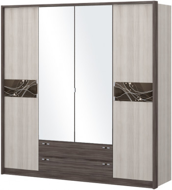 Шкаф четырехстворчатый с зеркалом Шк69.1 Николь в Колыване - kolyvan.mebel54.com | фото