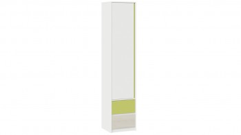 Шкаф для белья комбинированный «Сканди» Дуб Гарден/Белый/Зеленый в Колыване - kolyvan.mebel54.com | фото