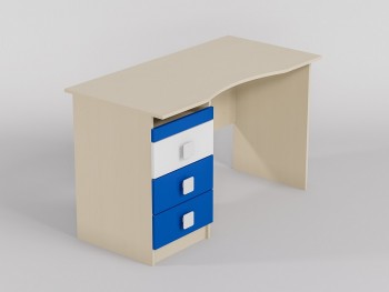 Стол (столешница с выемкой) Скай люкс (Синий/Белый/корпус Клен) в Колыване - kolyvan.mebel54.com | фото