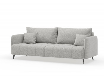 Валериан диван трёхместный прямой Светло-серый, ткань RICO FLEX 108 в Колыване - kolyvan.mebel54.com | фото
